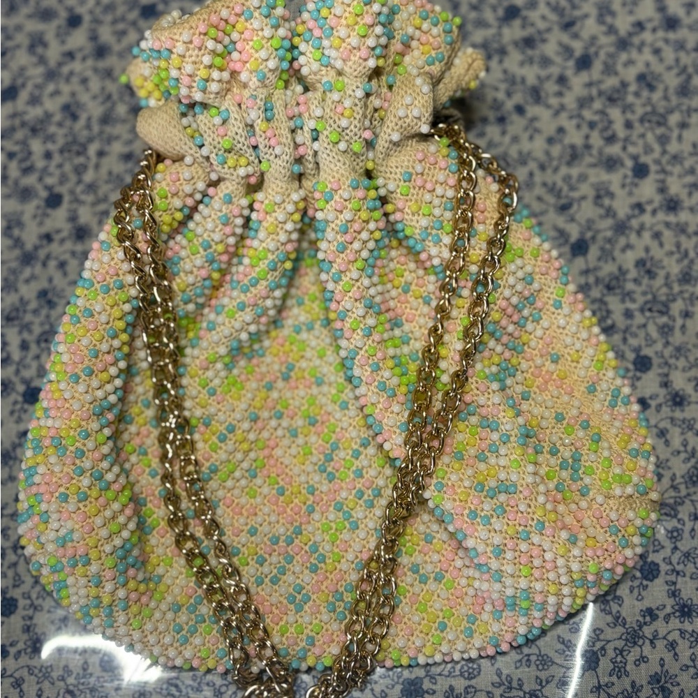 Multicolor Beaded Drawstring Bag - image 6